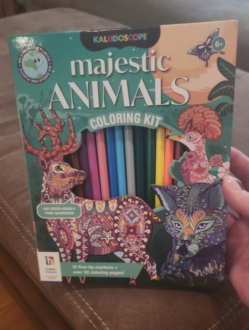 Majestic Animals Coloring Kit From Kaleidoscope/hinkler